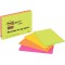 Post-it Lot de 4 Blocs de Notes repositionnables 149 x 98.4 mm Neon