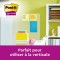 Post-it Lot de 4 Blocs de Notes repositionnables 149 x 98.4 mm Neon