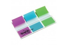 Post-it 680-PBGEU Marque-pages 25,4 x 44 mm Bleu/Vert/Violet