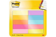 Post-it Pack de Marque-pages 10x50 X 15mm x 50mm Couleurs Assorties lot de 10