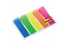 Post-it 683HF5 etui transparent pour notes d'index 11,9 x 43,2 mm avec 5 blocs de 20 notes