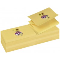 Post-it Super Sticky Lot de 12 Notes repositionnables 127 x 76 mm Jaune