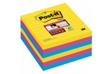 Post-it 675-SS6RIO-EU Super Sticky Lot de 6 Blocs de Notes repositionnables 101 x 101 mm Jaune
