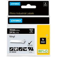 Rhino 19 mm vinyl white on black
