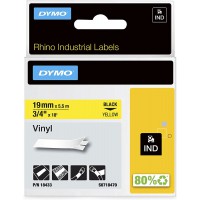 Dymo S0718470 Ruban 19 mm/5,5 m Noir/Jaune