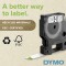 Dymo Rhino etiquettes Industrielles Vinyle 12mm x 5,5m - Noir sur Blanc