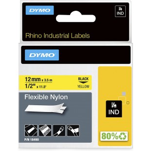 Dymo Rhino Pro 18490 Ruban Industriel en Nylon 12 mm