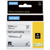 Etiquettes en Vinyle Dymo RhinoPRO, 24 mm x 5,5 m, Impression en Noir sur Fond Blanc, Auto-adhesives, 1734821