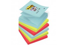 Post-it Z-Notes Super Sticky Collection Miami 76 x 76mm - Lot de 6