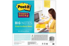 Post-it Notes Super Sticky Lot de 30 Feuilles 27,9x27,9 cm, Jaune