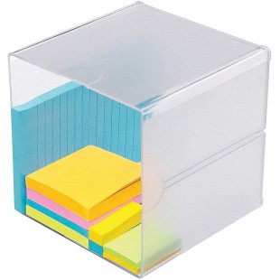 deflect-o 350401 Desk Cube, Clear Plastic, 6 x 6 x 6 cm