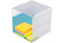 deflect-o 350401 Desk Cube, Clear Plastic, 6 x 6 x 6 cm