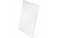 Porte affiche transparent pour documents A4 portrait incline