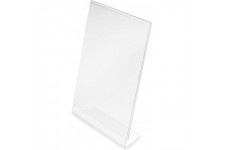 Porte affiche transparent pour documents A5 portrait incline