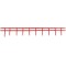 GBC 9660000 Pack de 100 Peignes A4 25 mm Rouge