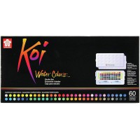 SAKURA OF AMERICA Koi Boite de 60 aquarelles avec pinceaux, couleurs assorties, taille unique