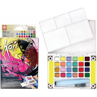 SAKURA OF AMERICA Koi Kit aquarelle avec pinceau Couleurs assorties 27 pieces