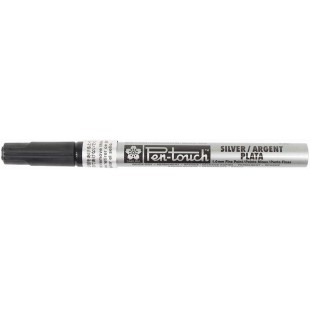 AmazonUkkitchen Pen-Touch Marqueur a  encre fine, Encre de peinture., Argente., 0.023 x 4.9 x 1.9 cm