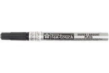 AmazonUkkitchen Pen-Touch Marqueur a  encre fine, Encre de peinture., Argente., 0.023 x 4.9 x 1.9 cm