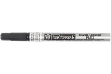 AmazonUkkitchen Pen-Touch Marqueur a  encre fine, Encre de peinture., Argente., 0.023 x 4.9 x 1.9 cm