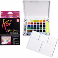 boite a croquis de poche aquarelle Koi, 30 couleurs, couleurs assorties, acrylique, multicolore