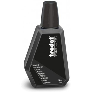 Trodat Bouteille d'encre noire - 28 ml - Encre de rechange pour tampons encreurs a  main