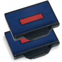 Trodat Pack de 2 Cassettes d'Encrage 6/53/2 Bleu/Rouge