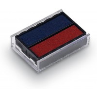Trodat 6/4850/2 Bicolore bleu/rouge - lot de 10 cassettes d'encrage