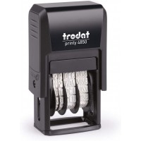 Tampon dateur Trodat Printy 4850L1 REa‡U LE, encrage automatique rechargeable, encre de couleur bleu et rouge, format de l'impre