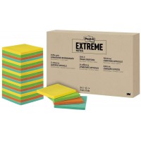 Post-it Extreme Notes Jaune, Vert, Orange, Menthe 24 Pads 76 mm x 76 mm