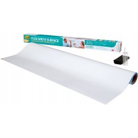 Post-It 91247 Tableau effacable Flex Write Surface en rouleau, blanc, 91,4 x 121,9 cm