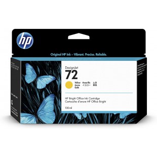 C9373A Cartouche d'encre authentique DesignJet HP 72 jaune 130 ml avec encre HP, pour traceurs grand format T2300 eMFP, T1300, T