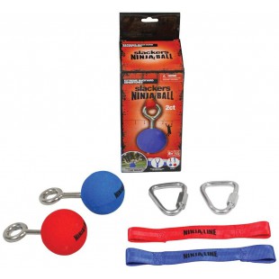 Ball Accessoire pour Ninja Line Mixte Enfant, Rouge/Bleu, Taille Unique