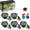 Ninja Treeclimbers, Ensemble d'escalade avec 5 Panneaux en Plastique Innovants et Robustes avec Bande Antiderapante, 4 Supports 