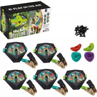 Ninja Treeclimbers, Ensemble d'escalade avec 5 Panneaux en Plastique Innovants et Robustes avec Bande Antiderapante, 4 Supports 