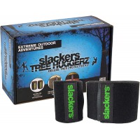 USA Bandes de Protection utilisations diverses: Slackline, Ninja Line, tyrolienne, Set pour 2 Arbres, 980011, Noir, Taille Uniqu