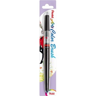 Pentel XGFL Color Brush Pinceau rechargeable encre a  l'eau aquarellable Noir XGFL-101X 1 Unite (Lot de 1)