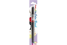 Pentel XGFL Color Brush Pinceau rechargeable encre a  l'eau aquarellable Noir XGFL-101X 1 Unite (Lot de 1)