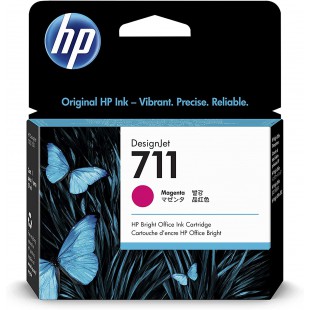 CZ131A Cartouche d'encre authentique HP 711 magenta de 29 ml avec encre HP d'origine, pour traceurs grand format HP DesignJet T1