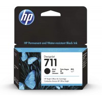 CZ129A Cartouche d'encre authentique HP 711 noir de 38 ml avec encre HP d'origine, pour traceurs grand format HP DesignJet T120,