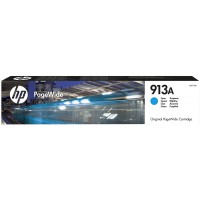 HP 913A F6T77AE cartouche Authentique, imprimantes HP PageWide 352/377 et PageWide Pro 377/452/477/552/577, Cyan