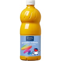 Lefranc Bourgeois - Gouache liquide Redimix pour enfants - Bouteille 1L - Jaune d'or