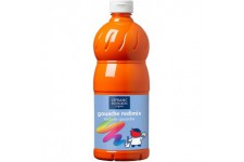 Lefranc Bourgeois - Gouache liquide Redimix pour enfants - Bouteille 1L - Orange