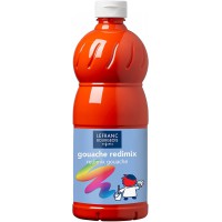Lefranc Bourgeois - Gouache liquide Redimix pour enfants - Bouteille 1L - Vermillon