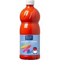 Lefranc Bourgeois - Gouache liquide Redimix pour enfants - Bouteille 1L - Vermillon