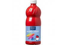 Lefranc Bourgeois - Gouache liquide Redimix pour enfants - Bouteille 1L - Carmin