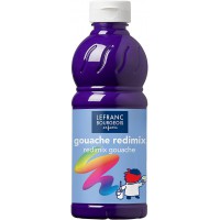 Lefranc Bourgeois - Gouache liquide Redimix pour enfants - Bouteille 500ml - Violet