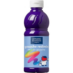 Lefranc Bourgeois - Gouache liquide Redimix pour enfants - Bouteille 500ml - Violet