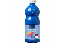Lefranc Bourgeois - Gouache liquide Redimix pour enfants - Bouteille 1L - Bleu primaire