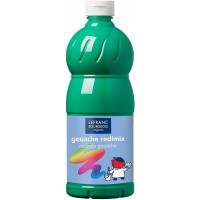 Lefranc Bourgeois - Gouache Redimix liquide pour enfants - Bouteille 1L - Vert franc